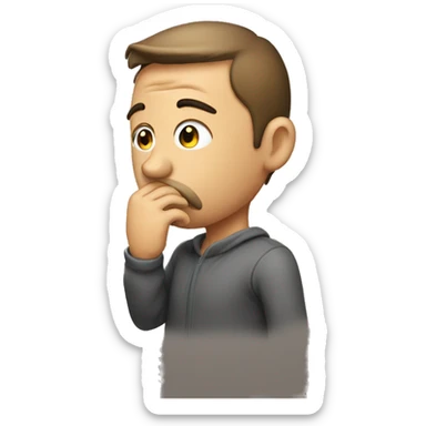 guy holding nose because it stinkks sticker