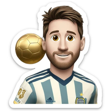 Messi volant le ballon d'or à Halland sticker