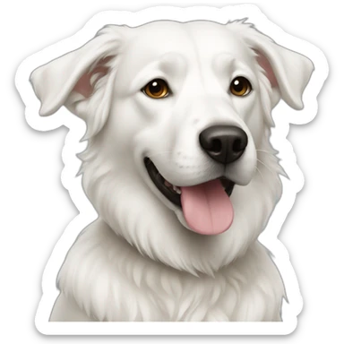 two white dogs sticker