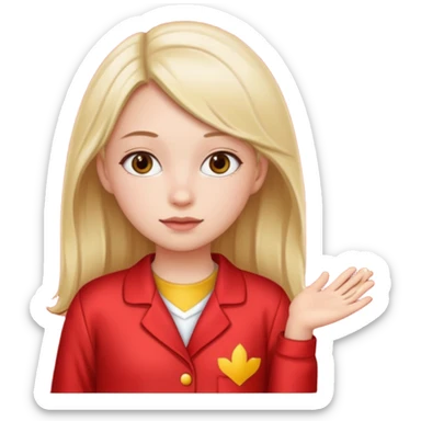 A blogger girl in red pajamas sticker