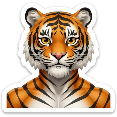 Tiger man sticker