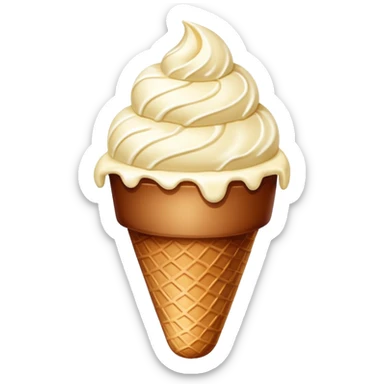 helado granizado with crunchy ice pieces, vanilla ice cream with small chunks of ice or chocolate sticker