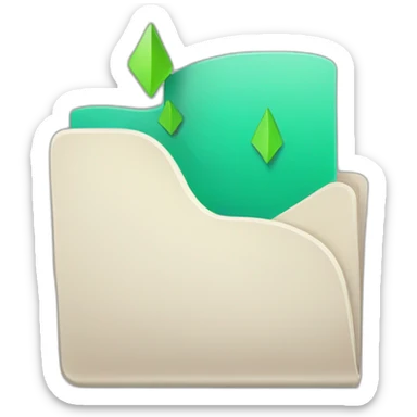 message folder with arrow going towards it sticker