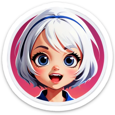 Белая лошадь sticker