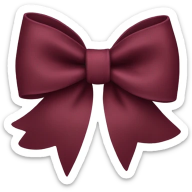 Burgundy bow  sticker