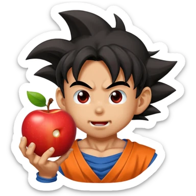combine a fruit and goku sticker