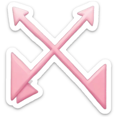 light pink arrow pointing to the left  sticker