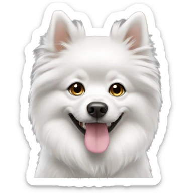 Dog spitz White peacefull sticker