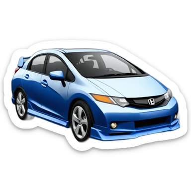 Honda civic europeo octava generación azul sticker