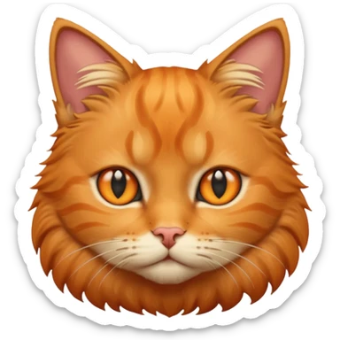 I need a cat's head, a cat's head, a cat's head, a cat, not a human, not a person. sticker