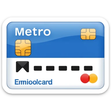 generate an ios genmoji of  a metro card sticker