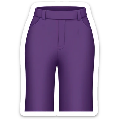 Realistic isolated pair of high waist long wide leg dressy casual pants in purple sticker