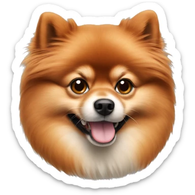 The red-haired pomeranian sticker