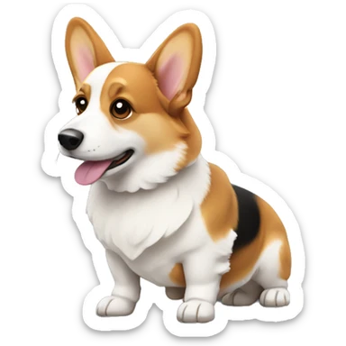 Tri colored Corgi sticker