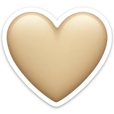 Beige heart  sticker