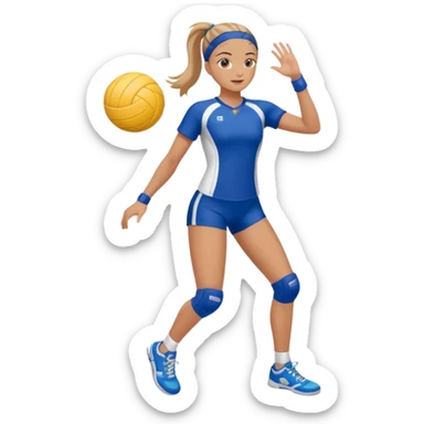 volleyball girl full body sticker