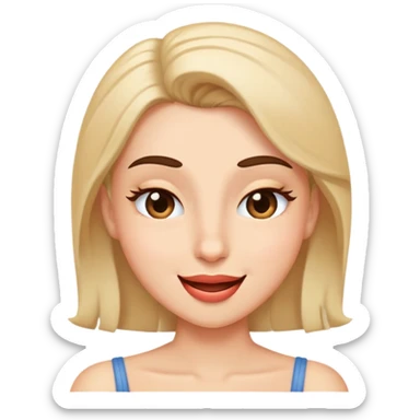 Flirty eye wink face expression  sticker