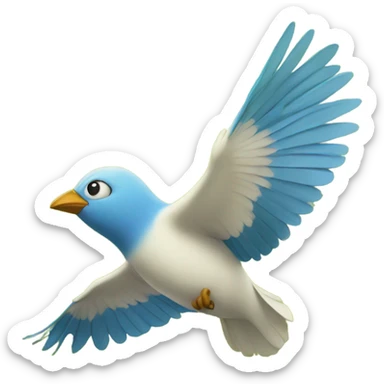 Bird flying in a meadow sticker