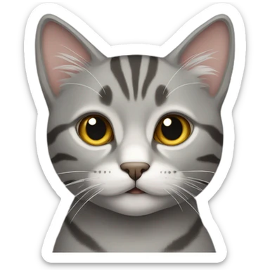 grey-tabby-cat sticker