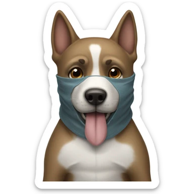 Un perro disfrazado de tiburón  sticker