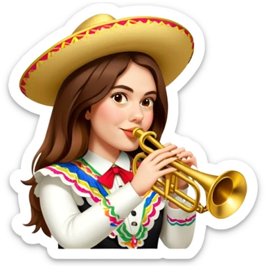 Mariachi Trumpet Player sticker