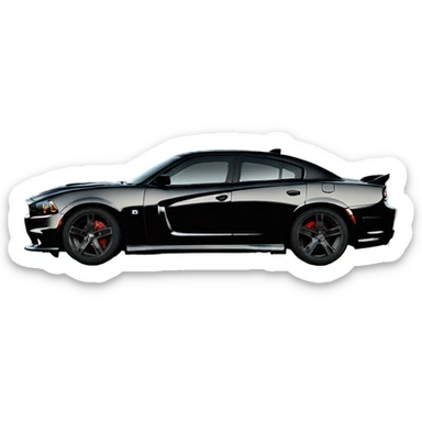 dodge charger srt black sticker