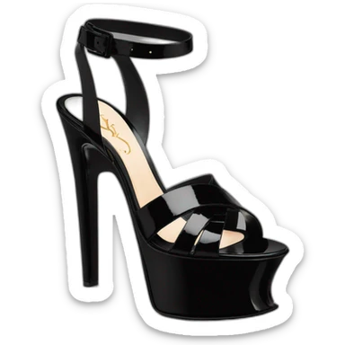 ysl black patent TRIBUTE PLATFORM SANDAL PATENT LEATHER sticker