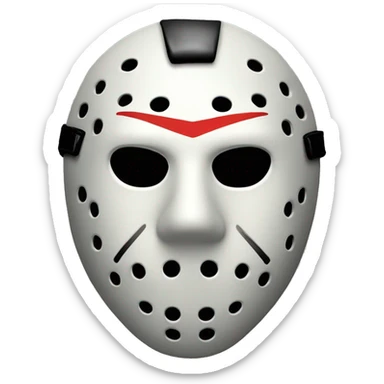 Jason friday the 13th mask sticker