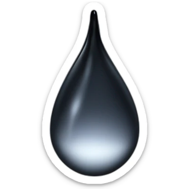 a black droplet using a turned-down-for-what' glass sticker