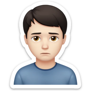 sad man light sticker