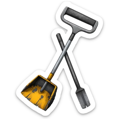 Double-ended coal mining pick sticker