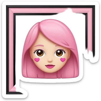 pink girly framed photos of something girly sticker