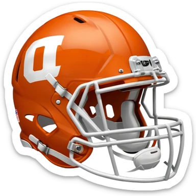 college football burnt orange  helmet sticker