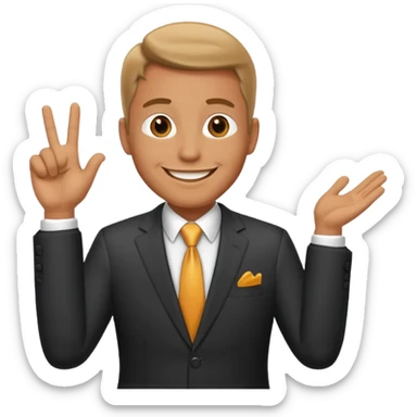 Man celebrating 20 years work anniversary  sticker