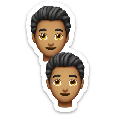 boy with a man bun  sticker