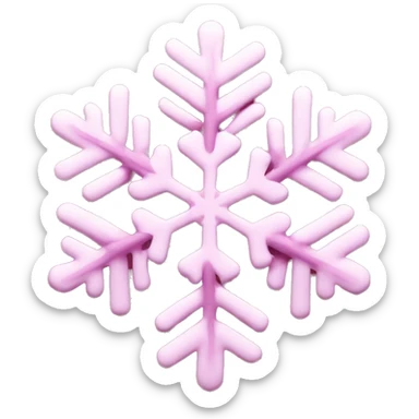 pink snowflake sticker