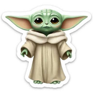 Baby Yoda angel  sticker