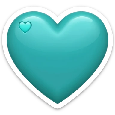Teal heart saying 'da best'  sticker