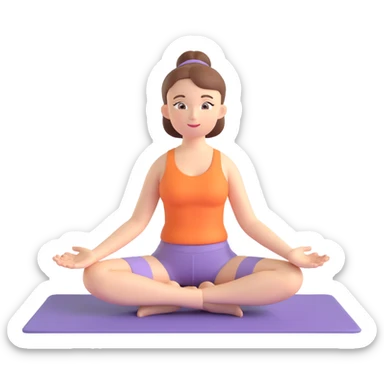 yoga girl sticker