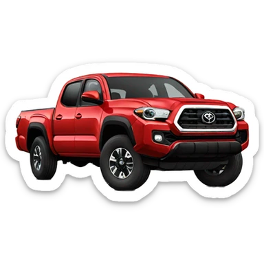 2016 Toyota Tacoma with red paint sticker