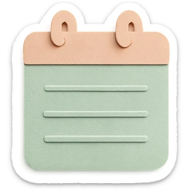 soft pastel cozy calendar box for bullet journal with a pastel green background sticker