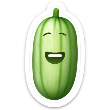 Cucumber with liquid off the tip sticker