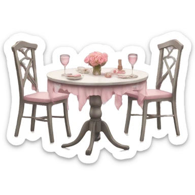 Romantic table sticker