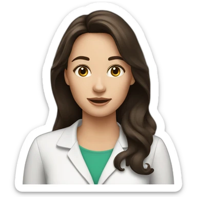 Speech therapist one brunette woman sticker