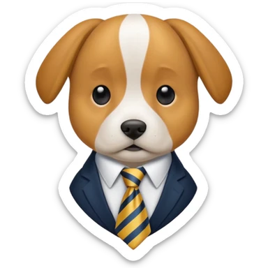 My dog whereing a tie sticker