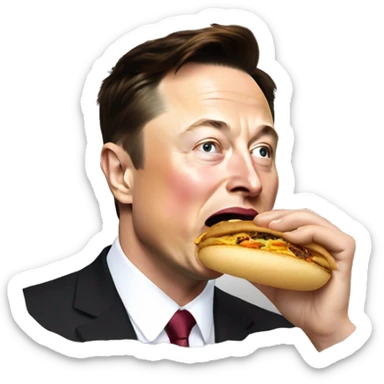 Elon Musk eating one venezuelan arepa sticker