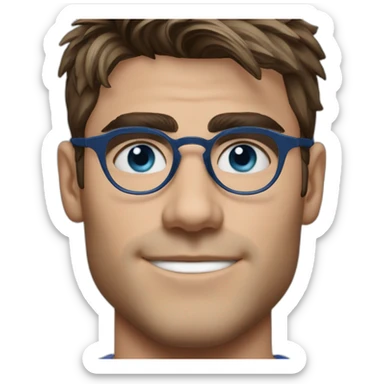 Zac efron lunette et yeux bleu sticker