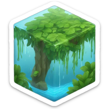 Jungle water cube sticker