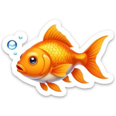 The Confused Goldfish – Eyes wide open, mouth slightly ajar, looking lost in deep thoughts (or just staring into space). sticker