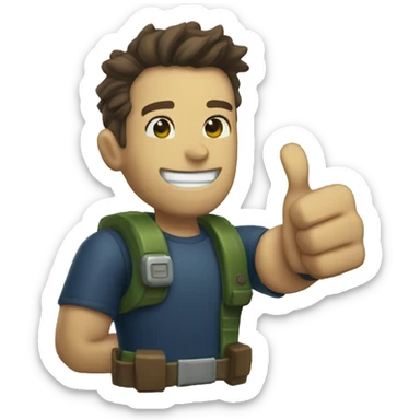 pip boy thumbs up sticker